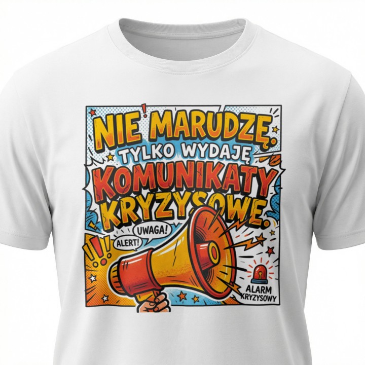 Koszulka Nie Marudzę Tylko Wydaję Komunikaty Kryzysowe