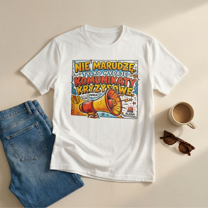 Koszulka Nie Marudzę Tylko Wydaję Komunikaty Kryzysowe