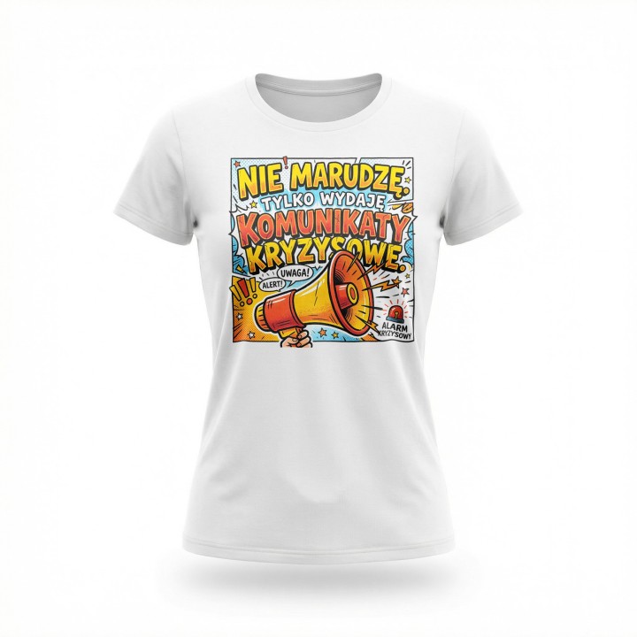 Koszulka Nie Marudzę Tylko Wydaję Komunikaty Kryzysowe