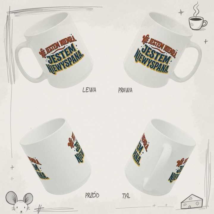 Kubek Retro Nie Jestem Niemiła Jestem Niewyspana