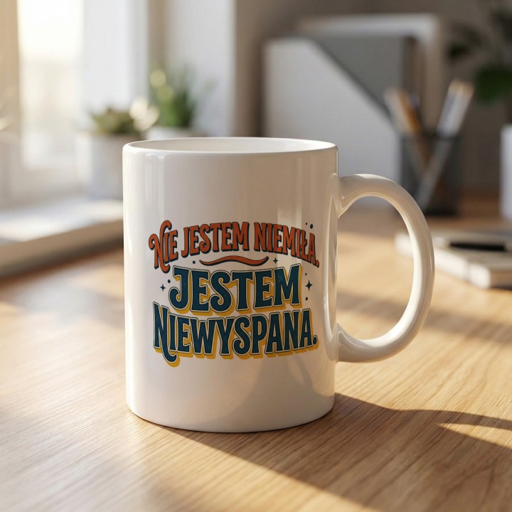 Kubek Retro Nie Jestem Niemiła Jestem Niewyspana