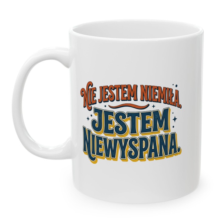 Kubek Retro Nie Jestem Niemiła Jestem Niewyspana