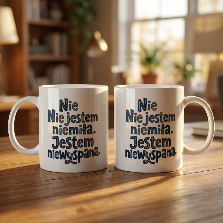 Kubek Kolorowy: Nie Jestem Niemiła, Jestem Niewyspana - Śmieszny