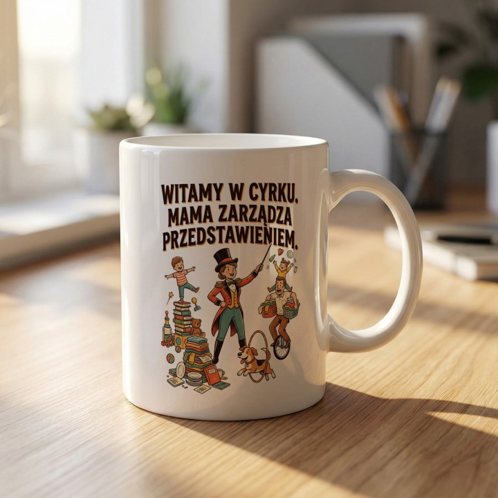 Kubek Dla Mamy Witamy W Cyrku - Śmieszny Prezent