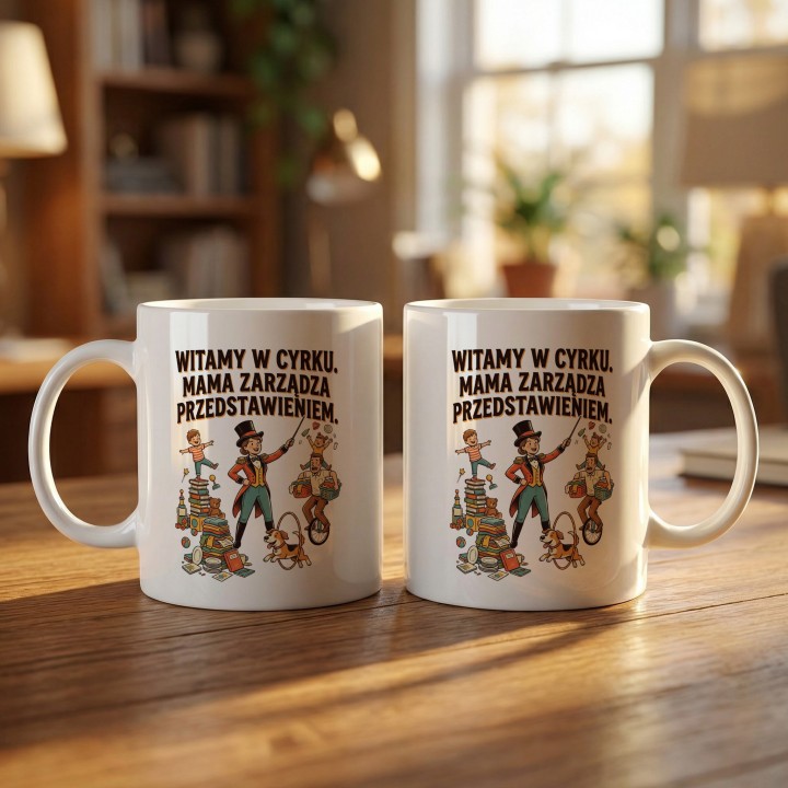 Kubek Dla Mamy Witamy W Cyrku - Śmieszny Prezent