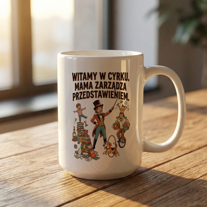 Kubek Dla Mamy Witamy W Cyrku - Śmieszny Prezent