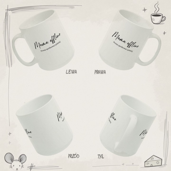 Kubek Mama offline - Proszę spróbować później | Prezent dla mamy
