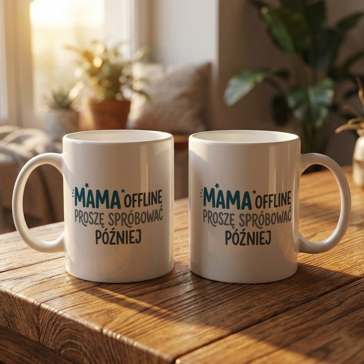 Kubek Mama offline - Proszę spróbować później | Prezent dla mamy