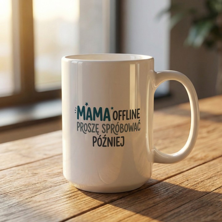 Kubek Mama offline - Proszę spróbować później | Prezent dla mamy
