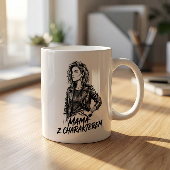 Kubek Mama z charakterem – prezent dla nowoczesnej, silnej mamy