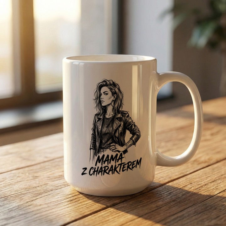 Kubek Mama z charakterem – prezent dla nowoczesnej, silnej mamy