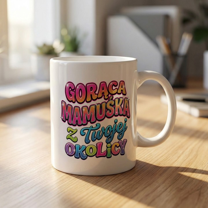 Kubek Gorąca Mamuśka z Twojej Okolicy | Śmieszny prezent dla niej