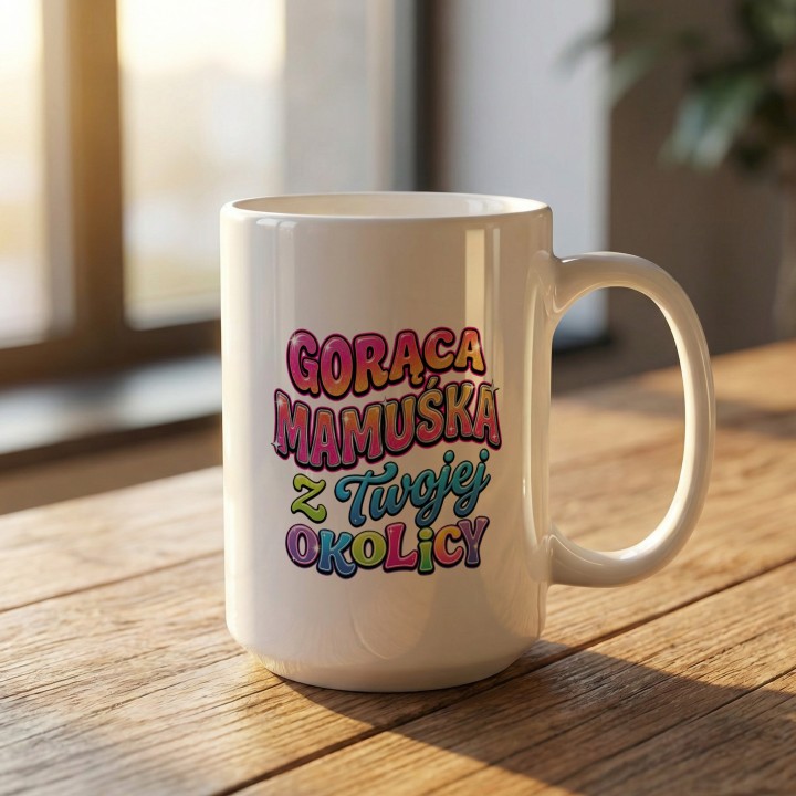 Kubek Gorąca Mamuśka z Twojej Okolicy | Śmieszny prezent dla niej