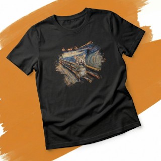 Koszulka Krzyk Myszy – Parodia Muncha | Zabawna Koszulka dla Introwertyka