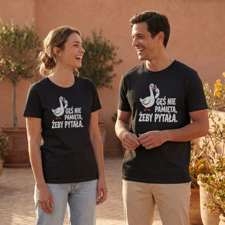 Koszulka Gęś Nie Pamięta Żeby Pytała – Śmieszna Koszulka z Gęsią