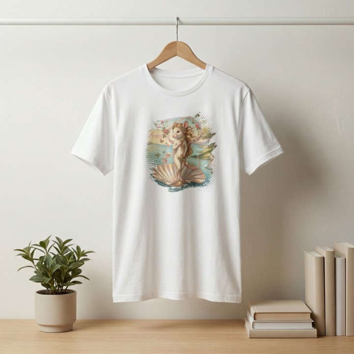 Koszulka Narodziny Mysiej Wenus – Śmieszny Nadruk Sztuka Parodia