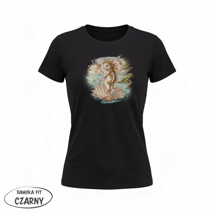 Koszulka Narodziny Mysiej Wenus – Śmieszny Nadruk Sztuka Parodia