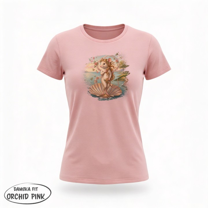 Koszulka Narodziny Mysiej Wenus – Śmieszny Nadruk Sztuka Parodia