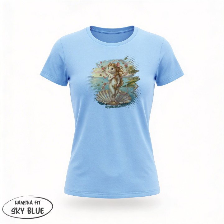 Koszulka Narodziny Mysiej Wenus – Śmieszny Nadruk Sztuka Parodia