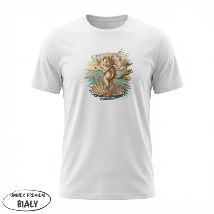 Koszulka Narodziny Mysiej Wenus – Śmieszny Nadruk Sztuka Parodia