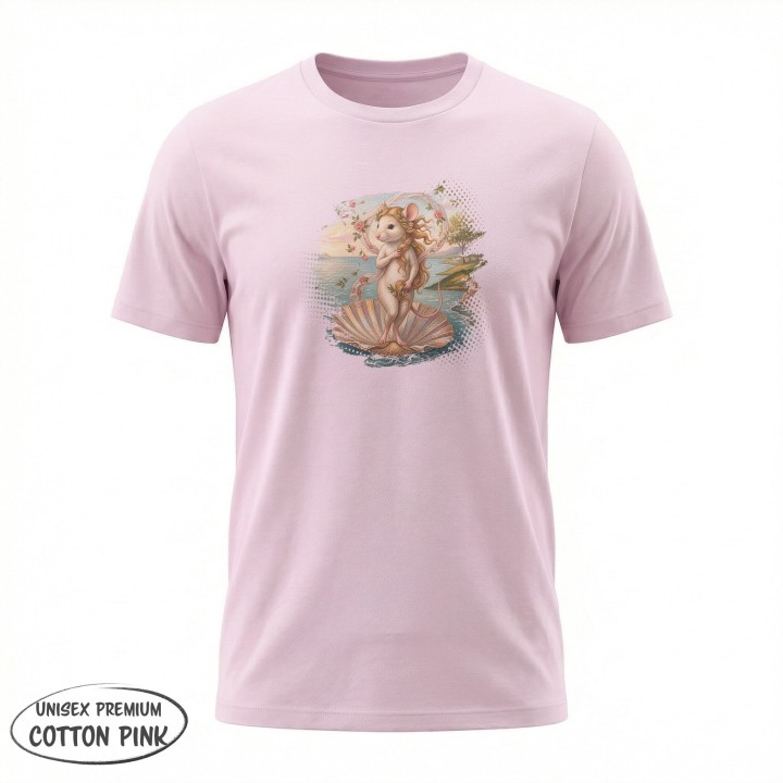 Koszulka Narodziny Mysiej Wenus – Śmieszny Nadruk Sztuka Parodia