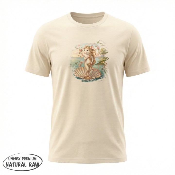 Koszulka Narodziny Mysiej Wenus – Śmieszny Nadruk Sztuka Parodia