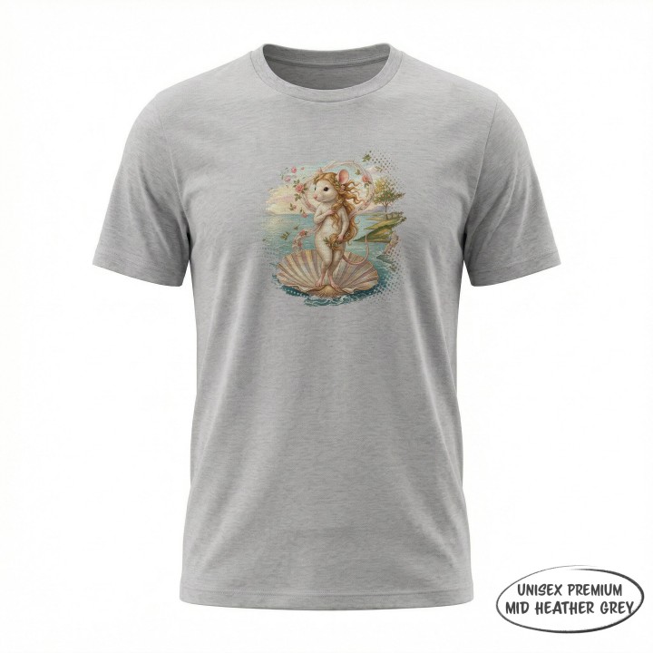 Koszulka Narodziny Mysiej Wenus – Śmieszny Nadruk Sztuka Parodia