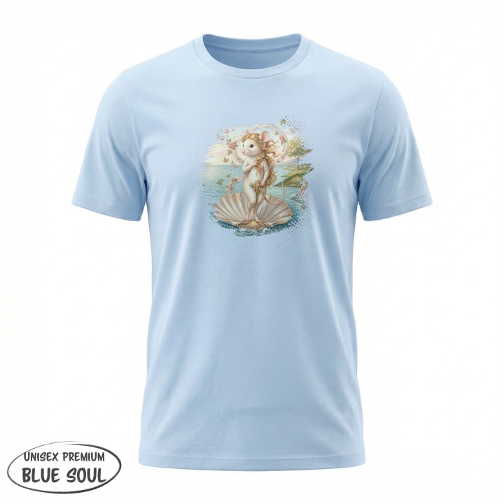 Koszulka Narodziny Mysiej Wenus – Śmieszny Nadruk Sztuka Parodia