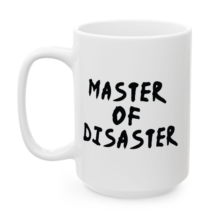 Kubek Master of Disaster – kubek z napisem dla mistrza chaosu