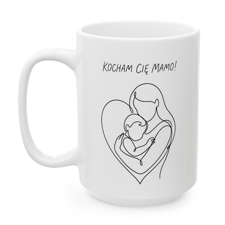 Kubek na Dzień Matki Kocham Cię Mamo - Minimalistyczny Prezent dla Mamy