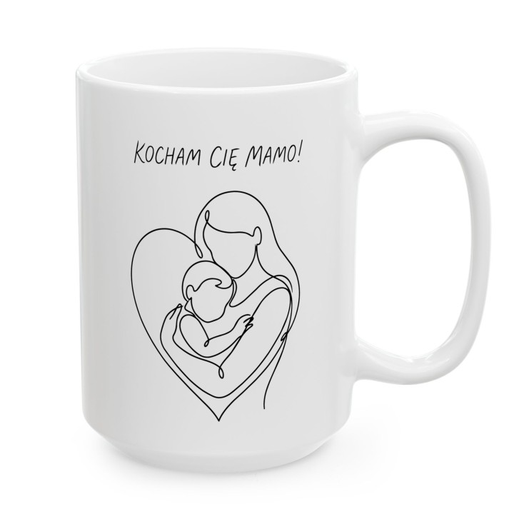 Kubek na Dzień Matki Kocham Cię Mamo - Minimalistyczny Prezent dla Mamy