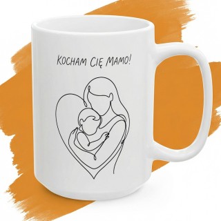 Kubek na Dzień Matki Kocham Cię Mamo - Minimalistyczny Prezent dla Mamy
