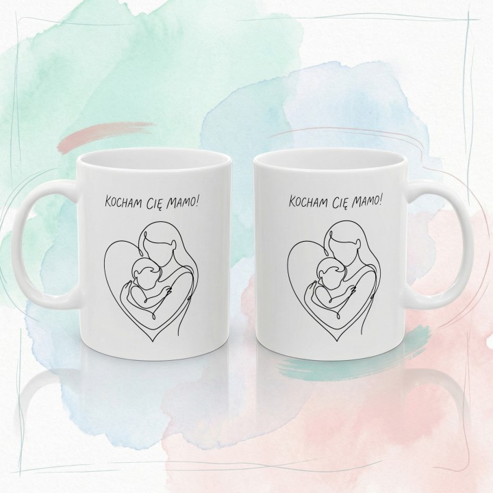 Kubek na Dzień Matki Kocham Cię Mamo - Minimalistyczny Prezent dla Mamy