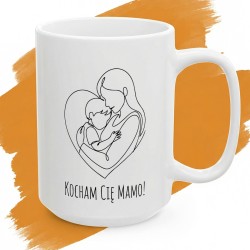 Kubek z nadrukiem Kocham Cię Mamo – minimalistyczna bliskość w jednej linii