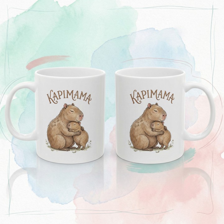 Kubek z kapibarami - Prezent dla Mamy Czułość