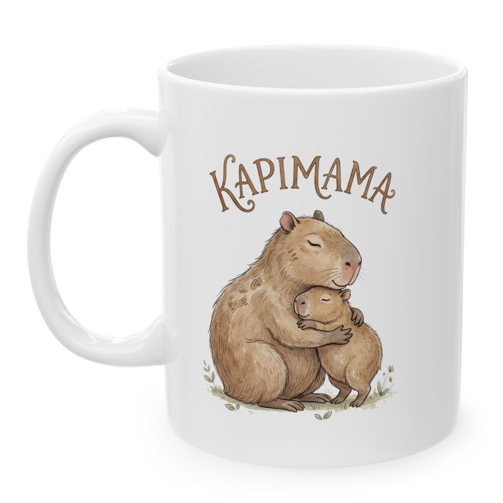 Kubek z kapibarami - Prezent dla Mamy Czułość