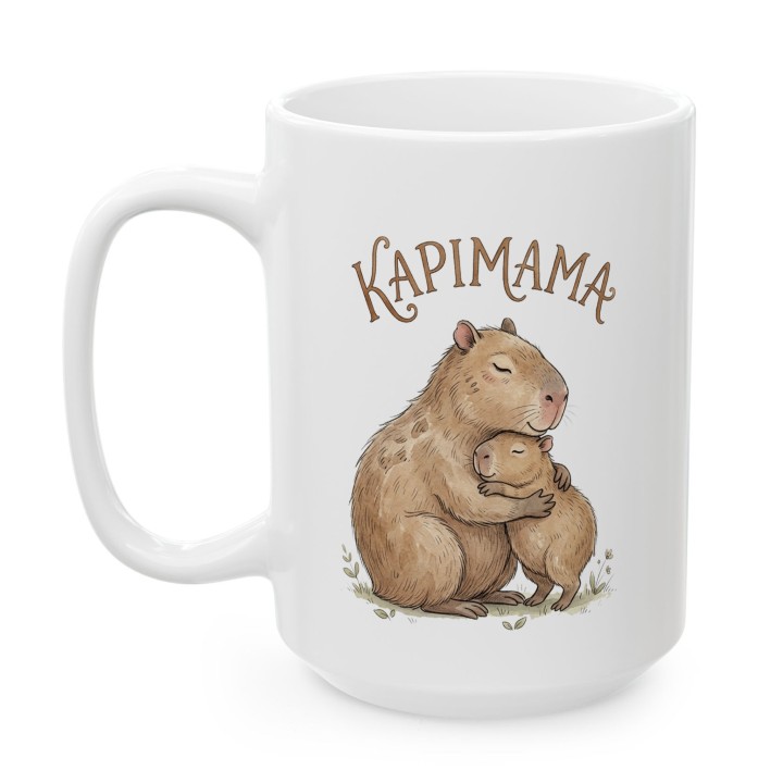 Kubek z kapibarami - Prezent dla Mamy Czułość