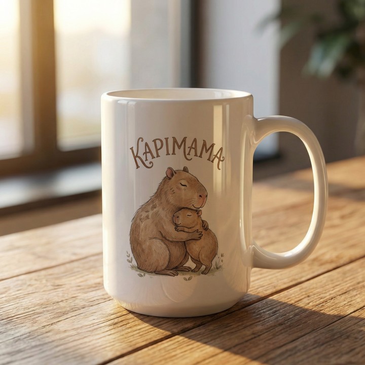 Kubek z kapibarami - Prezent dla Mamy Czułość