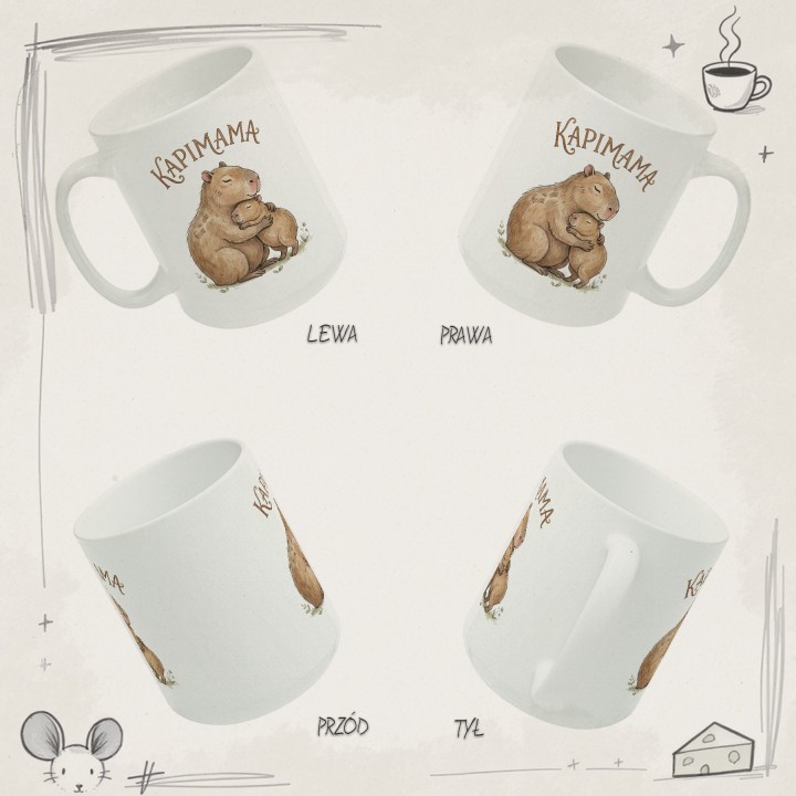 Kubek z kapibarami - Prezent dla Mamy Czułość
