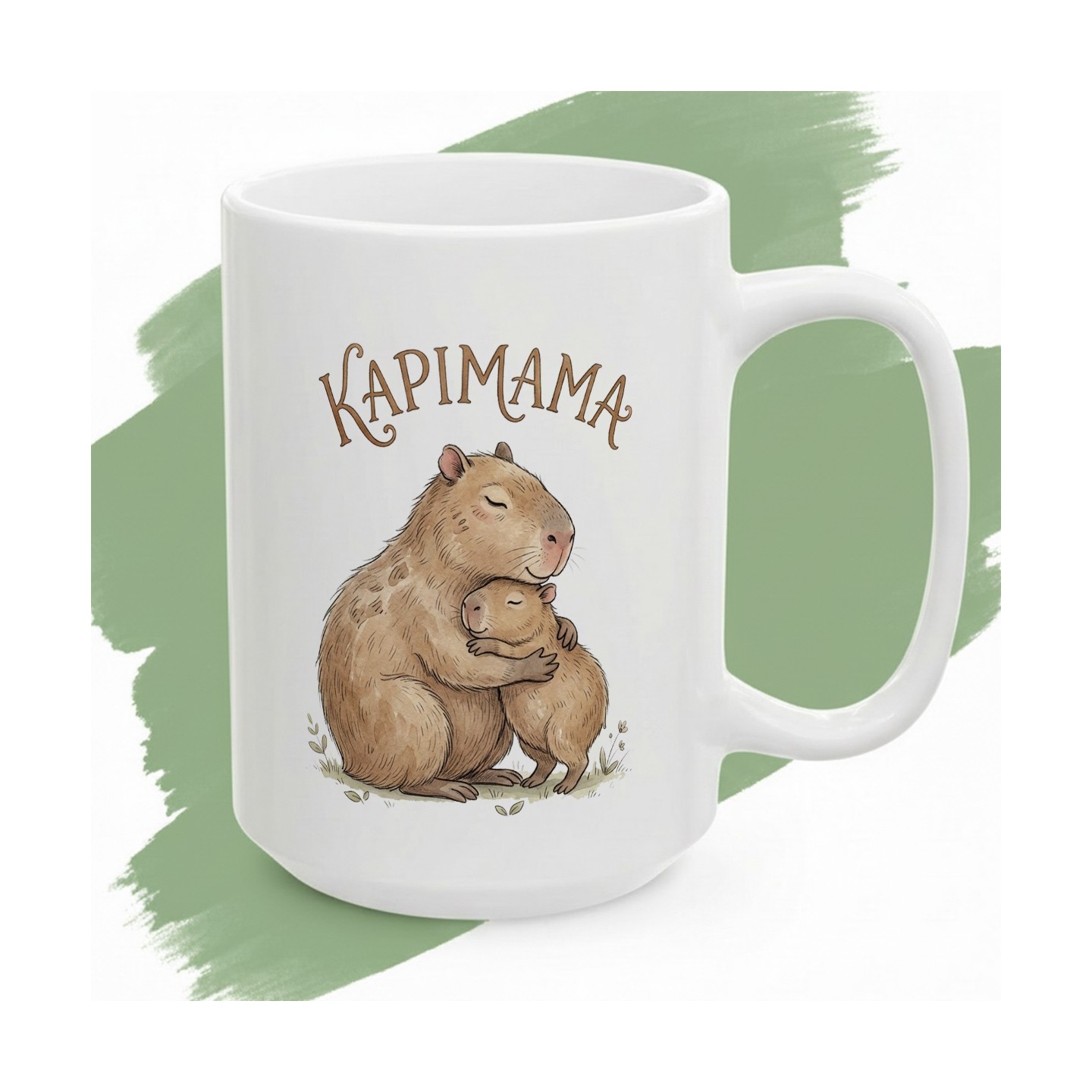 Kubek z nadrukiem kapibara dla Mamy