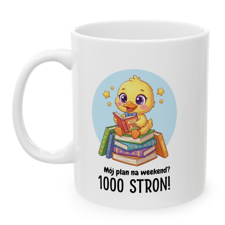Kubek Mój Plan Na Weekend 1000 Stron Prezent dla Czytelnika