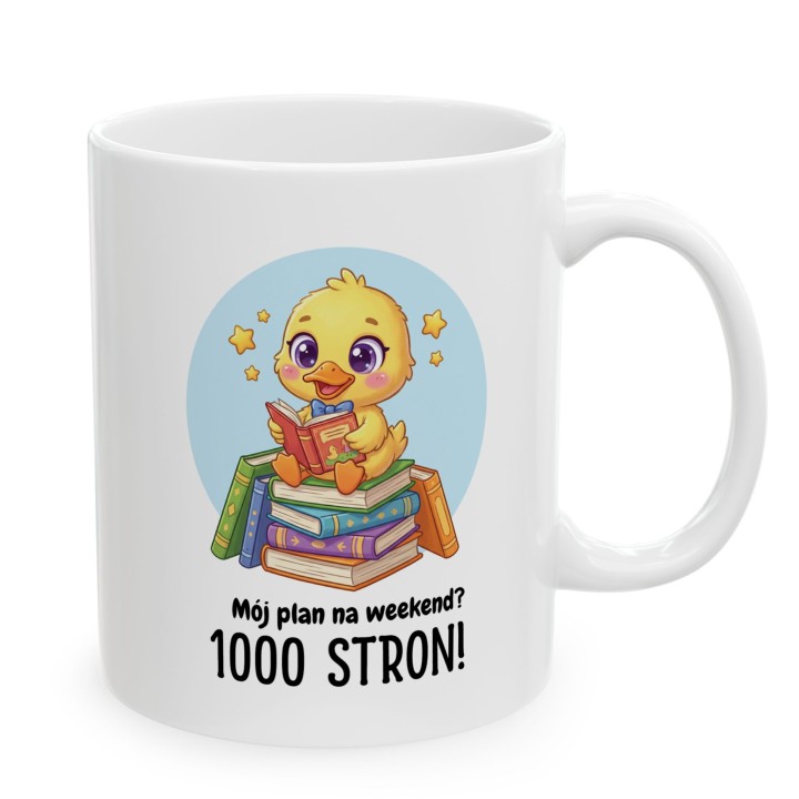 Kubek Mój Plan Na Weekend 1000 Stron Prezent dla Czytelnika