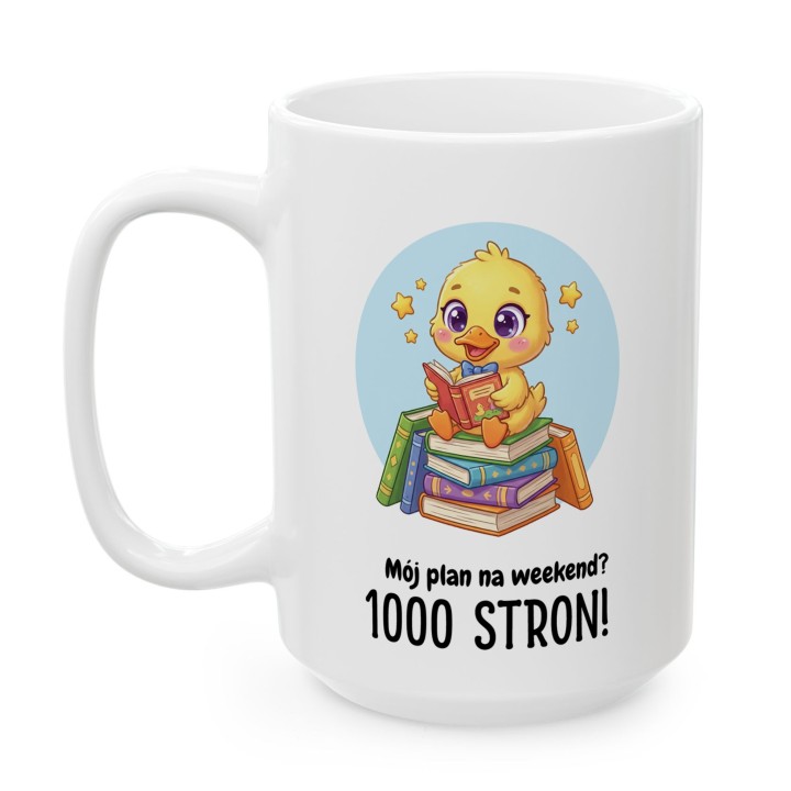 Kubek Mój Plan Na Weekend 1000 Stron Prezent dla Czytelnika
