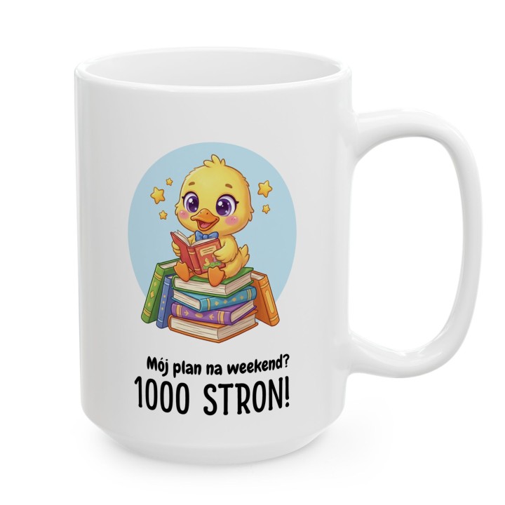 Kubek Mój Plan Na Weekend 1000 Stron Prezent dla Czytelnika