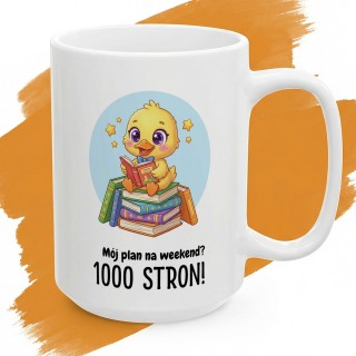 Kubek Mój Plan Na Weekend 1000 Stron Prezent dla Czytelnika