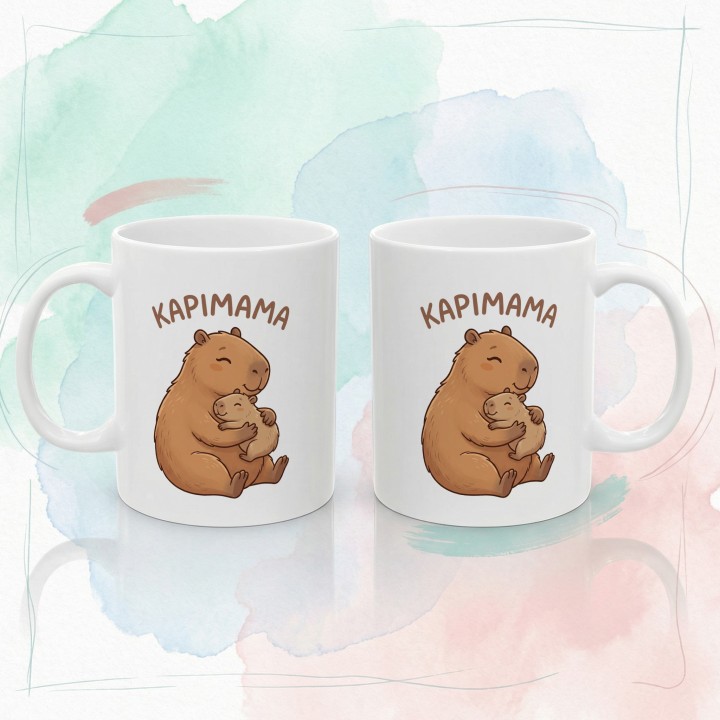 Kubek Kapimama – Śmieszny Prezent dla Mamy Kapibara Chill