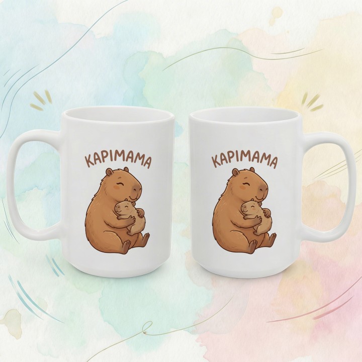 Kubek Kapimama – Śmieszny Prezent dla Mamy Kapibara Chill