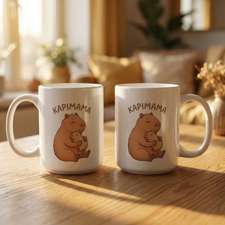 Kubek Kapimama – Śmieszny Prezent dla Mamy Kapibara Chill