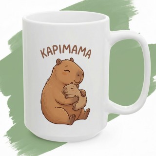 Kubek Kapimama – Śmieszny Prezent dla Mamy Kapibara Chill