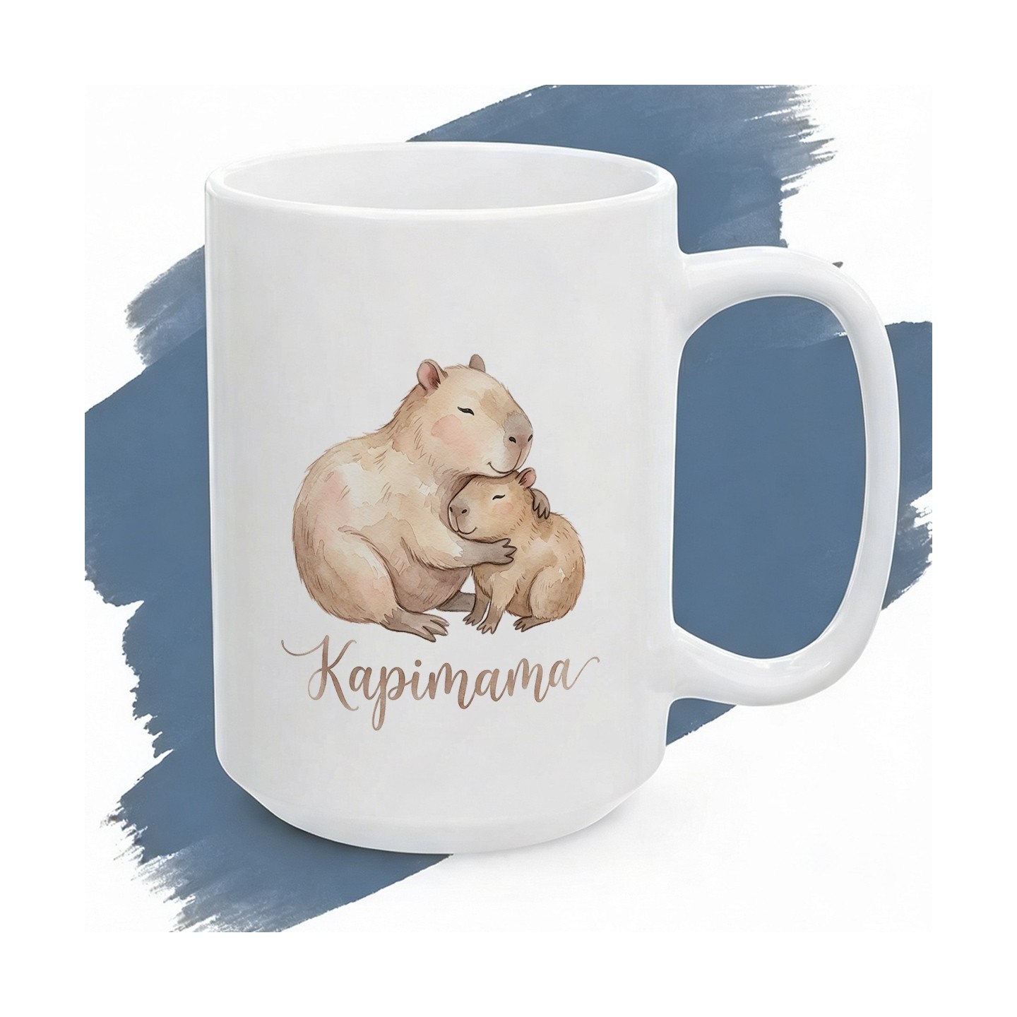 Kubek ceramiczny Kapimama – akwarelowa kapibara
